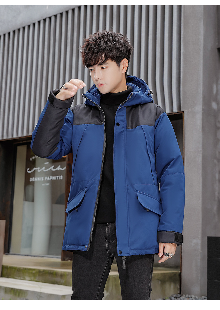 Giacca da lavoro invernale da uomo in piumino di cotone, nuova giacca di cotone casual di media lunghezza ispessita di marca alla moda_voghion.com