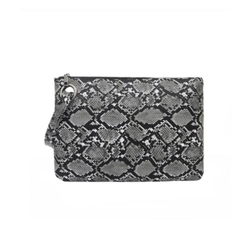 High Quality Women's Zero Wallet 2024 Spring Limited Fashion Casual Snake Pattern Square PU Leather Zipper Commuting Small Handbag_voghion.com