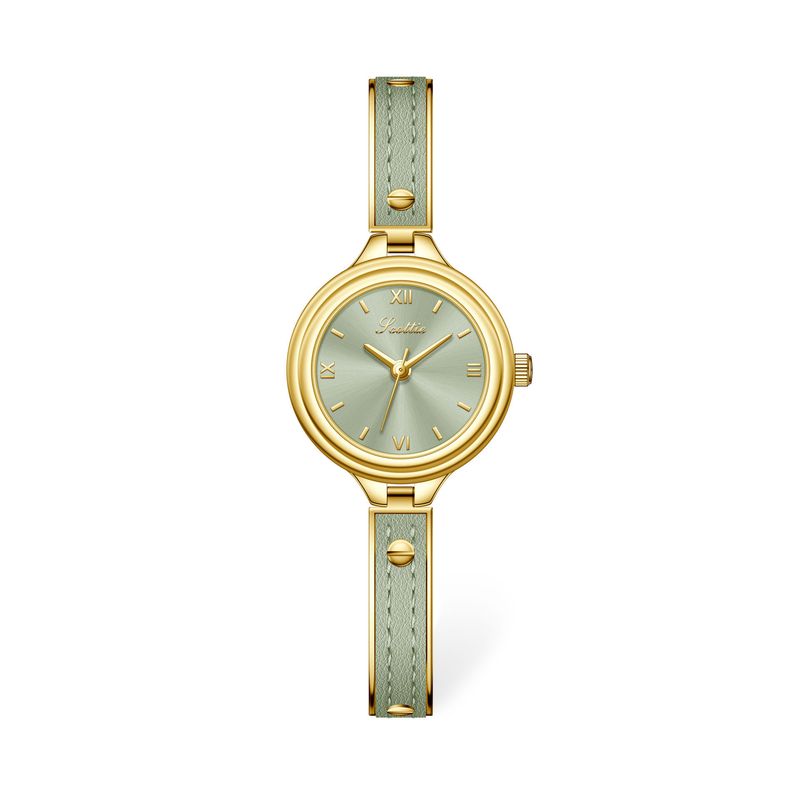 Pulseira estilo Gaudí para mulheres, design leve, relógio de quartzo elegante 9776_voghion.com