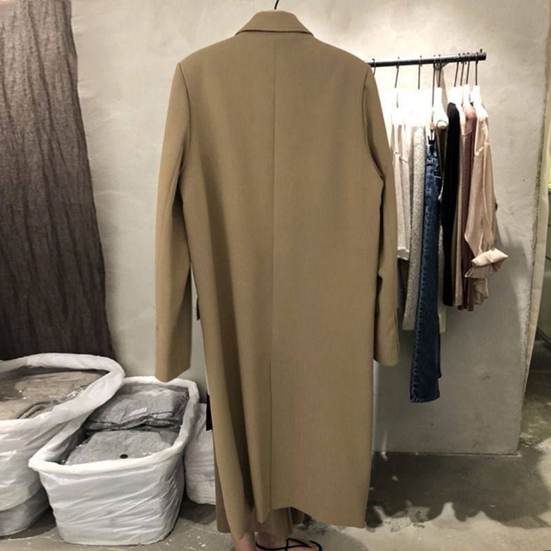 Trench da donna di media lunghezza 2022 autunno inverno nuovo cappotto casual in stile coreano cappotto celebrità di Internet Hong Hongzhi_voghion.com