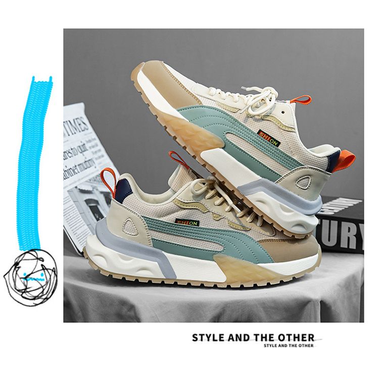 Scarpe sportive estive da uomo 2024 nuove in rete Forrest Gump per ragazzi, casual, da corsa, nere, da papà, Putian, alla moda_voghion.com