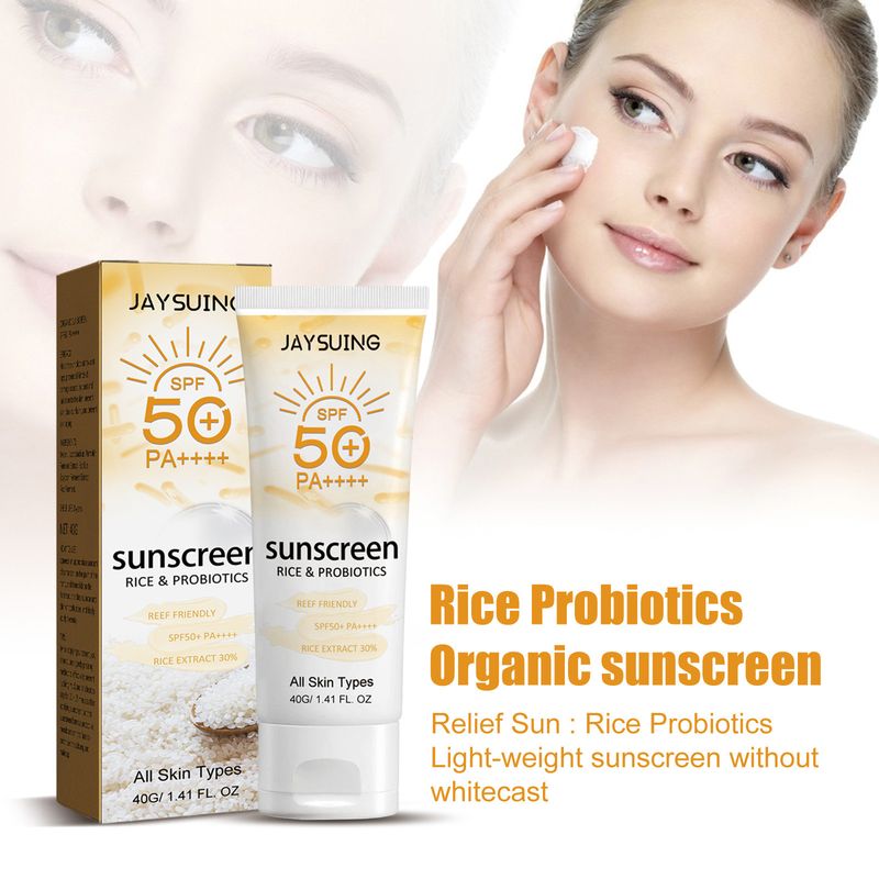 Jaysuing probiotic rice protective cream for face, body, outdoor UV protection, non greasy_voghion.com