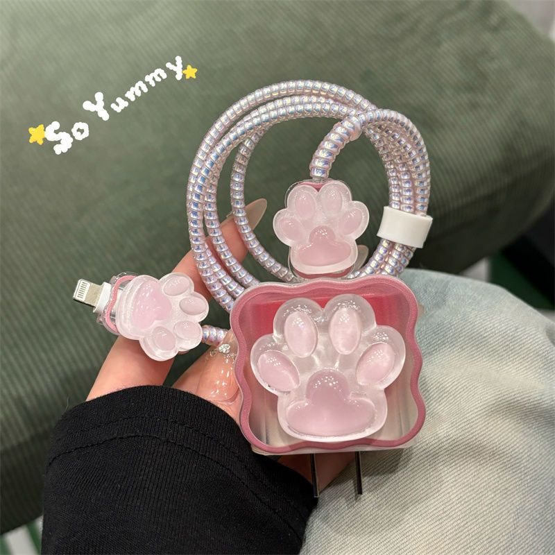 Câble de chargement Cat Claw 15/14, housse de protection compatible avec iPad 13, tête de charge rapide anti-casse 20 W_voghion.com