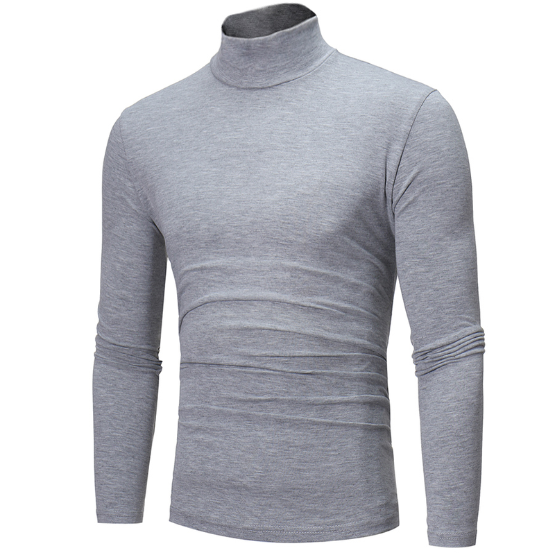 Männer Effenfaarweg Rollkragen T-Shirt Fir Männer Hierscht Fréijoer Casual Laangärm Basis Bottoming Hemd Fir Männer Slim-Fit Tops_voghion.com