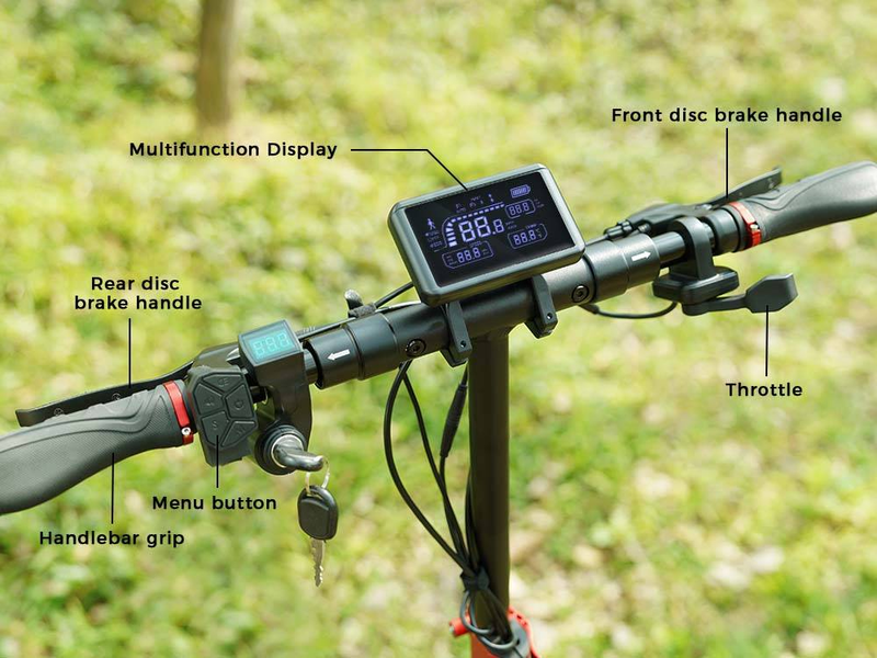 Monopattino elettrico fuoristrada ISCOOTER IX4 da 10" con controllo APP, motore da 800 W, batteria da 48 V e 15 Ah_voghion.com
