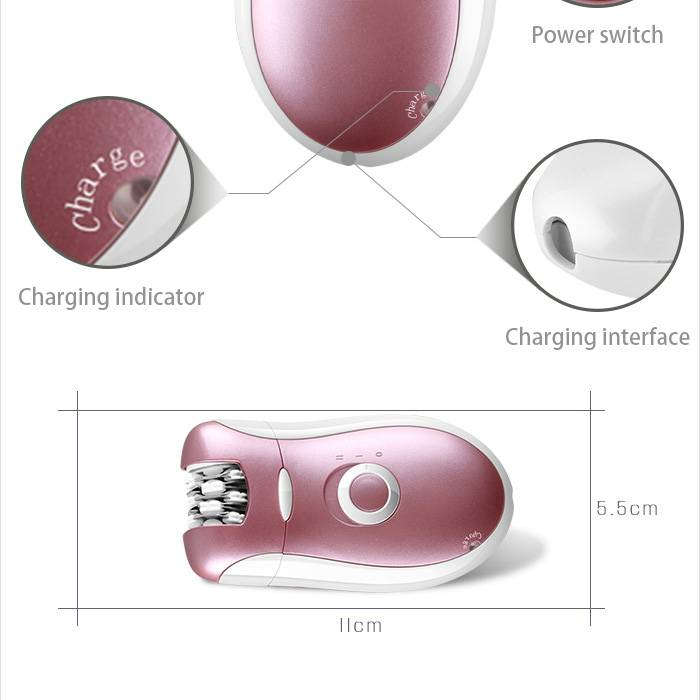 Kemi Epilierer KM-2068 Rasieren & Zupfen 2-in-1 Körperwasch-Epilierer_voghion.com