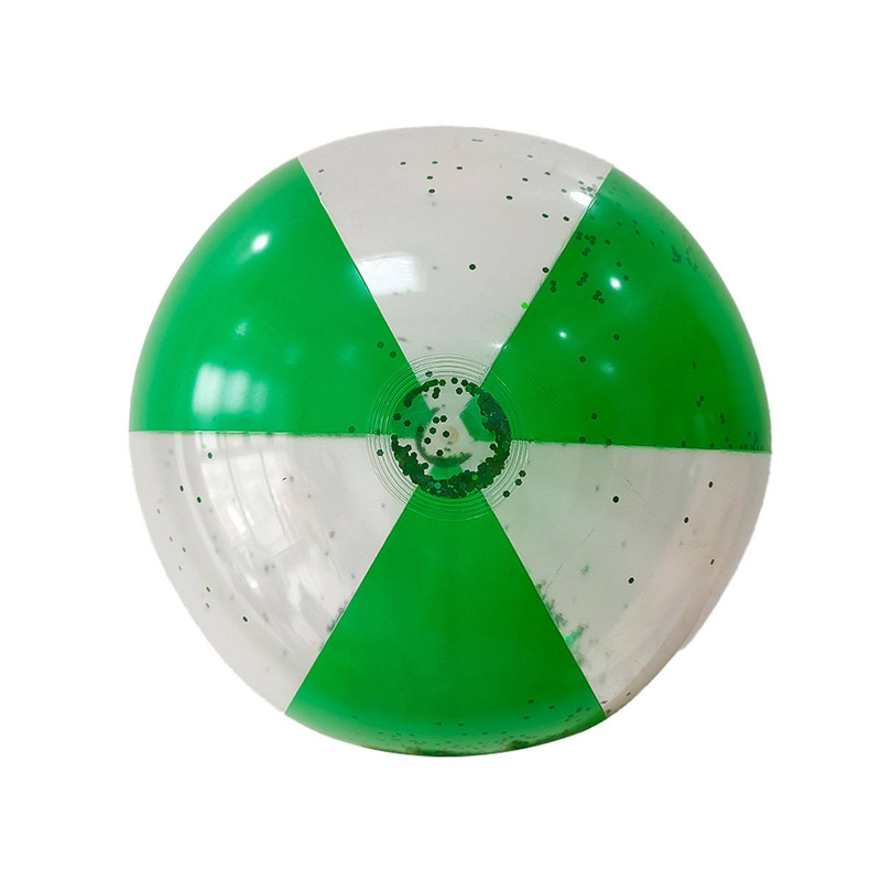 Glitter Inflatable Beach Ball Transparent PVC Water Play Toy For Kids With Sparkling Shimmer Outdoor Pool Sand Games_voghion.com