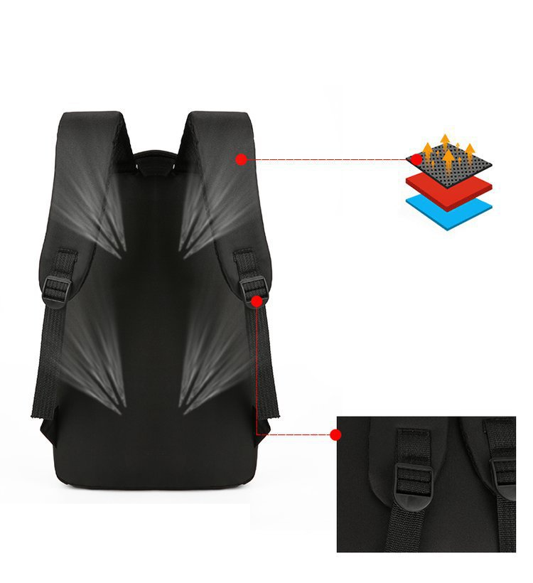 Men's Bag Set Three-piece Backpack Oxford Cloth Bag Multifunctional Computer Backpack Business Bag_voghion.com
