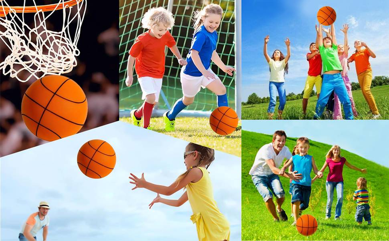 YOUEN Silent Basketball–Grooved Airless Indoor Basketball For Quiet Dribbling And Indoor Training, Pro PU Foam Ball – Real Feel Higher Bounce Quieter_voghion.com