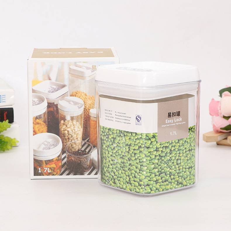 Modulare luftdichte Vorratsbehälter für Lebensmittel – BPA-freie Küchenbehälter aus Kunststoff mit sicher verschließbaren Deckeln (Set mit mehreren Größen: 0,5 l bis 3,3 l, stapelbares Design)_voghion.com