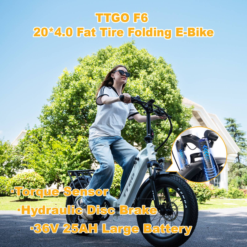 Vélo électrique tout-terrain TTGO F6 1000 W, pneus larges de 4 pouces | 48 V, 20 Ah, autonomie de 150 km, freins hydrauliques, capteur de couple, entrepôt européen, livraison sous 7 jours_voghion.com