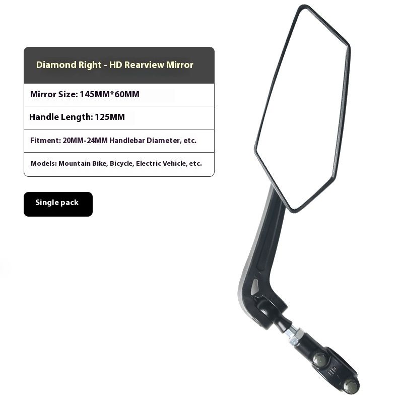 Specchietto retrovisore universale per bici, specchietto retrovisore per moto, accessorio pieghevole per ciclismo, riflessione HD grandangolare, struttura resistente in nylon e acrilico_voghion.com