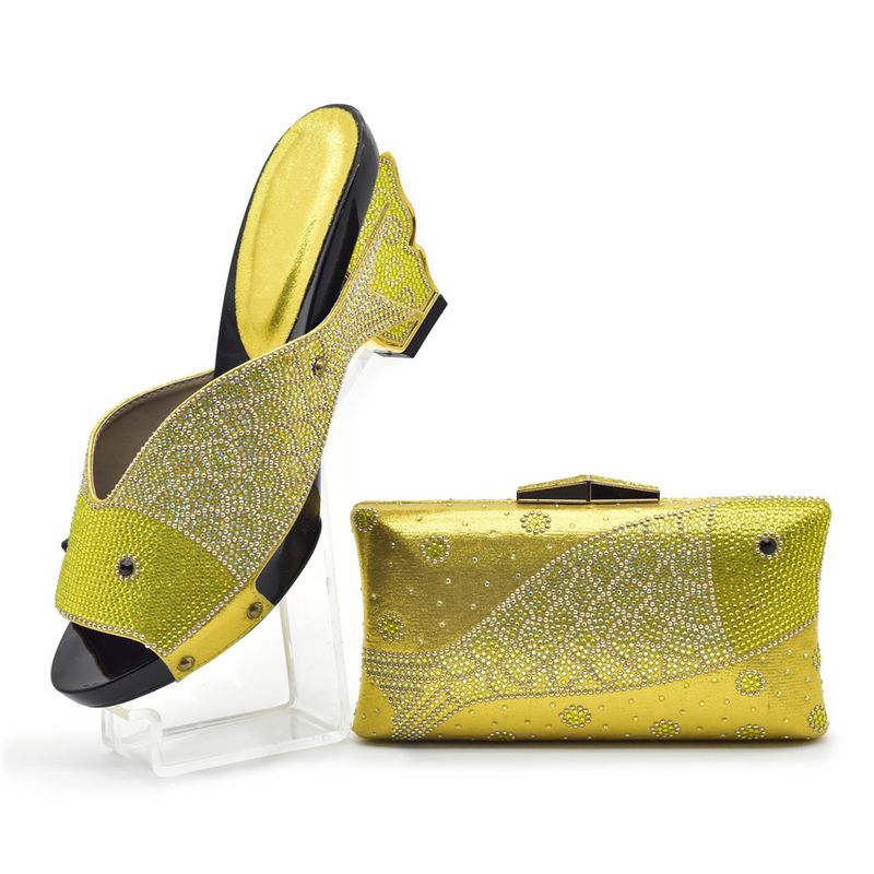 Row drill carp pattern all-in-one round head casual high heels fashion wear sandals with handbag suit_voghion.com