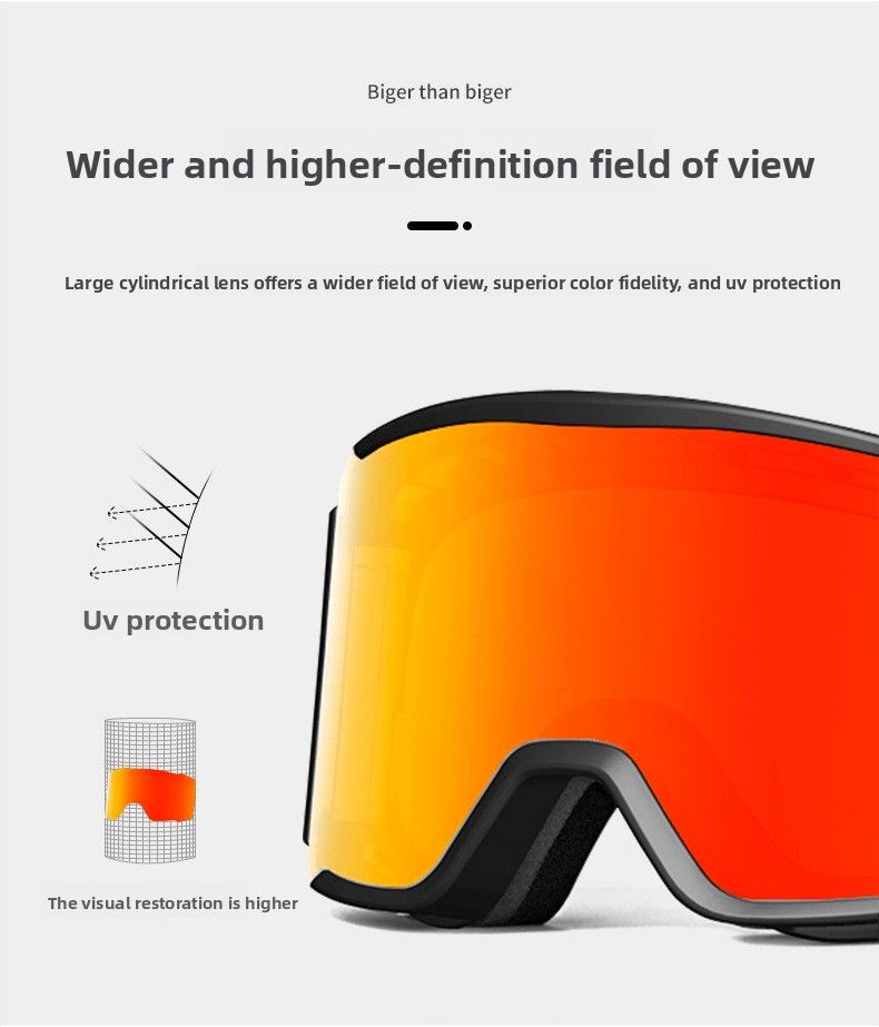 Douyin Dağcılık Erkekler ve Kadınlar İçin, Çift Katmanlı Buğu Önleyici, UV Koruması, Gelişmiş Netlik, Açık Hava Sporları Kayak_voghion.com