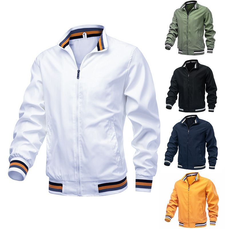 New Cross-Border Trade Casual Jacket For Men, Direct Sale, Spring And Autumn Sports Solid Color Men's Coat_voghion.com