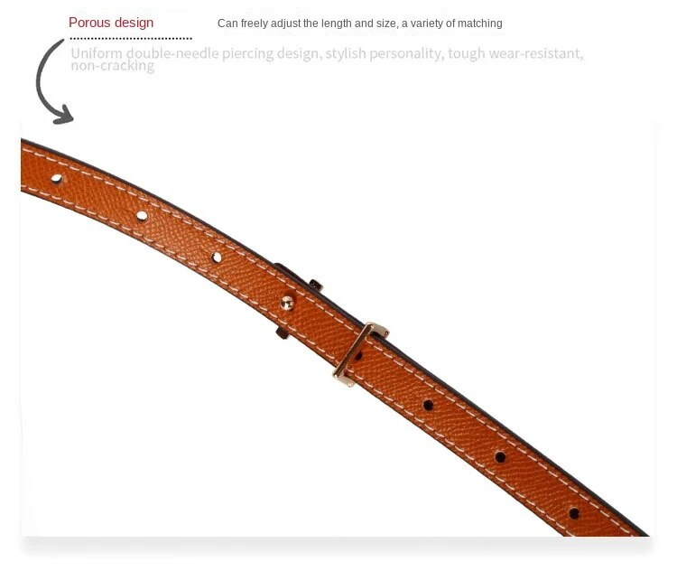 Cintura piccola di marca con fibbia ad H in pelle PU disponibile su entrambi i lati Accessori moda da donna con camicia maglione_voghion.com