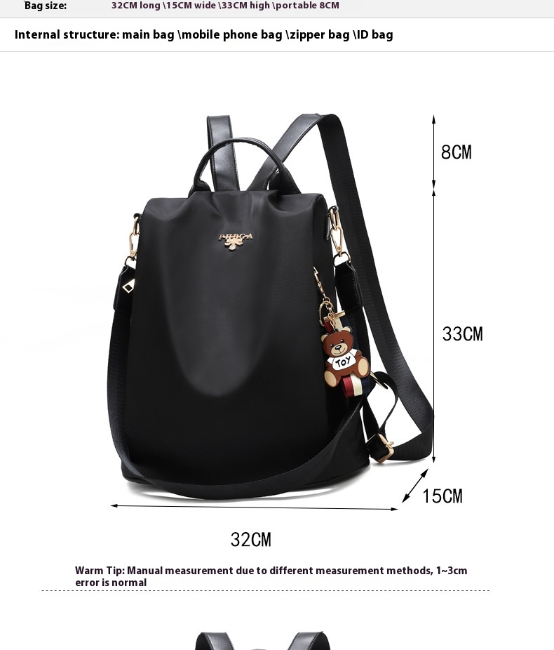 Bolsa feminina anti-roubo mochila oxford pano mochilas 2024 primavera nova versão coreana moda grande capacidade mochila de lona_voghion.com