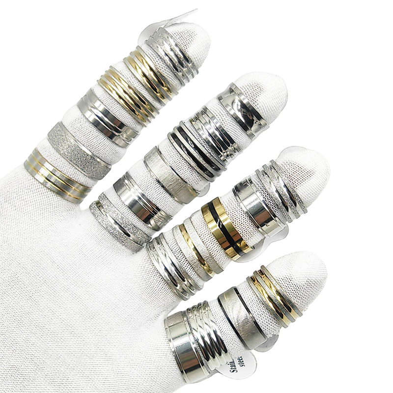 2025 Neuheiten 20 teile/los Fabrik Großhandel Hot Mix Stil Einfache Edelstahl Finger Männer Frauen Neue Geschenke Schmuck Bar Breite Joint_voghion.com