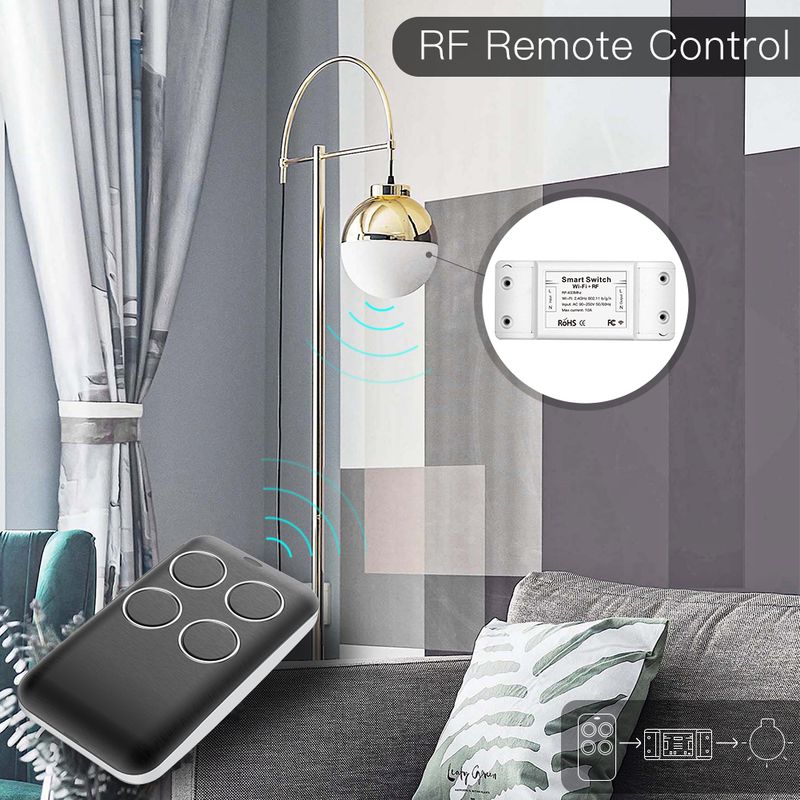 RF433 WiFi isetehtud nutika lüliti moodul RF433 kaugjuhtimispult nutika automatiseerimise jaoks Smart Life/Tuya tööks Alexa ja Google Home'iga_voghion.com