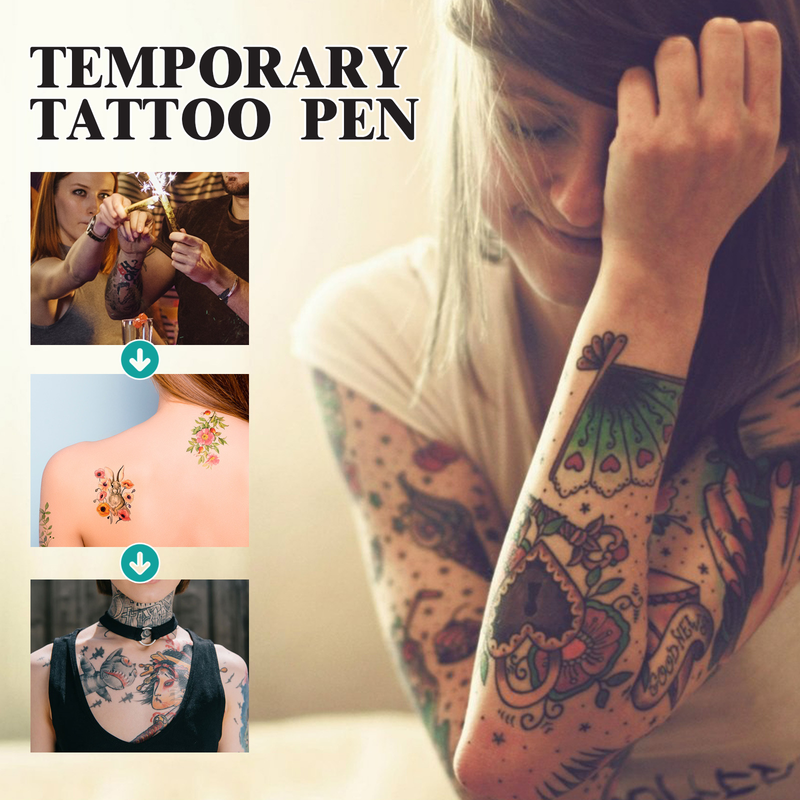 EELHOE Temporary Tattoo Pen Set, Face, Arm, and Body Multi color Painting DIY Makeup Graffiti Decoration Tatto_voghion.com