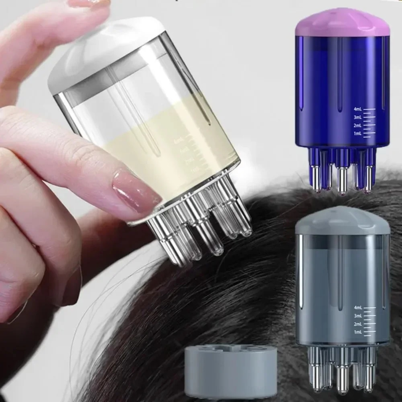 Applicatore per cuoio capelluto Pettine liquido Mini Spazzola per massaggio del cuoio capelluto Applicatore per olio per capelli Bottiglia Pettini guida liquidi Massaggiatore Strumenti per la cura dei capelli_voghion.com