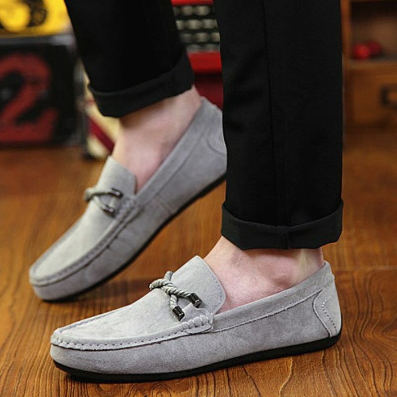 Herren Loafer Business Schuhe Wildleder Weiche Sohle Männliche Freizeitschuhe Retro Flache Abendschuhe Mokassins Designer Slip On Herrenschuhe_voghion.com