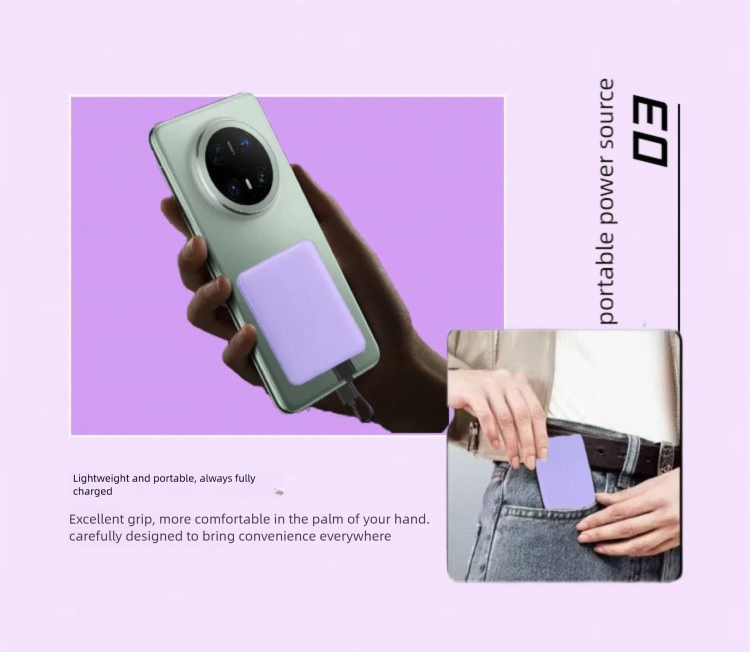 3C Certified Student Mini Ultra-Slim Lightweight Pocket 5000mAh Power Bank_voghion.com