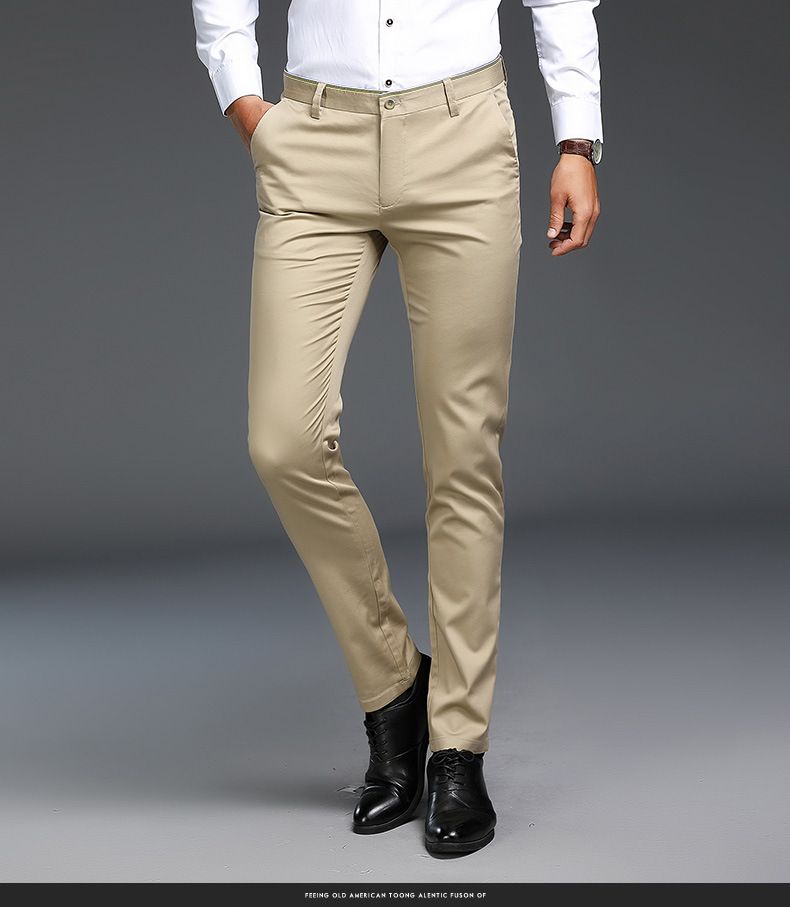 Hochwertige Herren-Anzughose für Business und Freizeit – knitterfreie, knitterfreie Hose mit gerader Passform in klassischem Schwarz_voghion.com