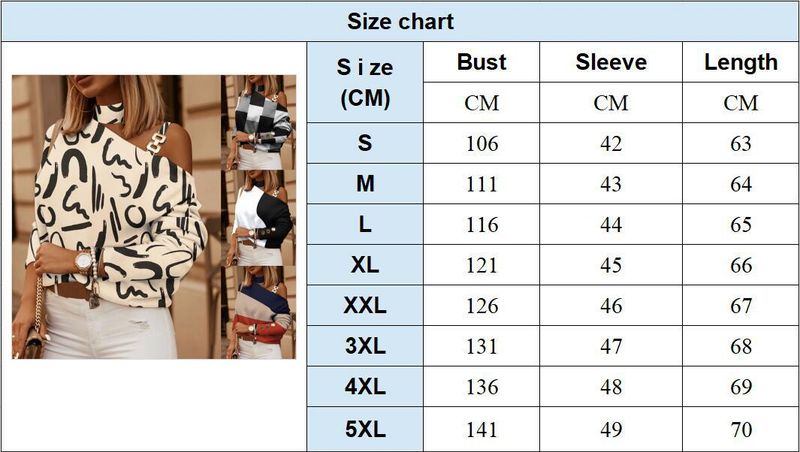 Hot Style Langarm Neckholder Top mit Kette und bedrucktem Knopfdekor für Damen_voghion.com