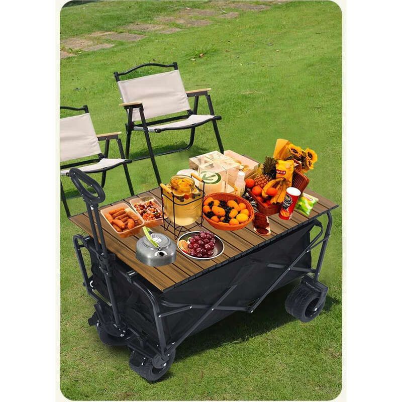 Campingzelt, verbesserter Outdoor-Campingwagen, verdickte große Räder_voghion.com