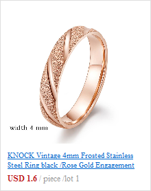 Moda KNOCK Titanio Acciaio Oro Rosa Anti-allergia Liscio Semplice Matrimonio Coppie Anelli Bigiotteria per Uomo o Donna Regalo_voghion.com