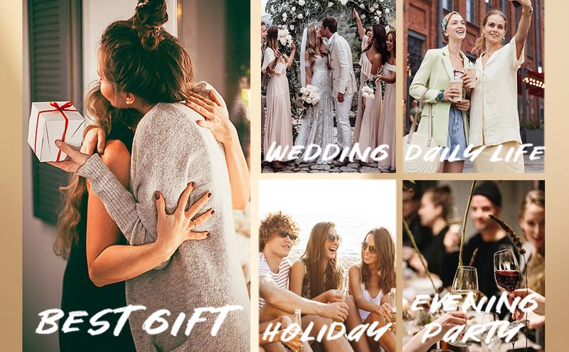 Braccialetti rigidi in oro per donna, set di braccialetti rigidi impilabili multistrato placcati in oro 14k, ciondoli eleganti alla moda, anti-ossidazione, minimalisti, boho testurizzati_voghion.com