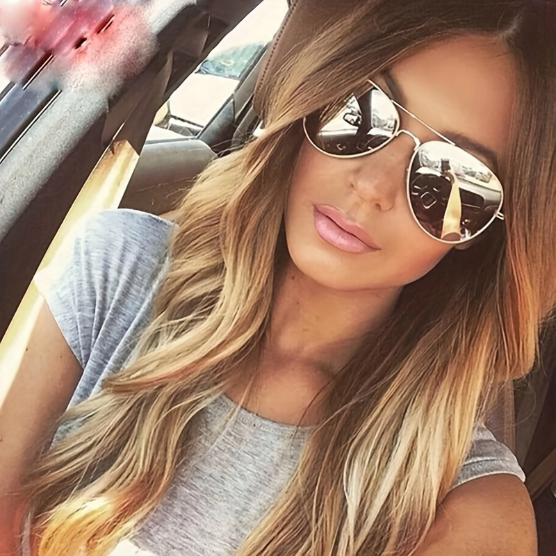 Ochelari de soare aviator la modă Top Bar pentru femei și bărbați, ochelari de soare retro cu oglindă, pentru exterior, pentru condus, călătorii pe plajă, UV400_voghion.com