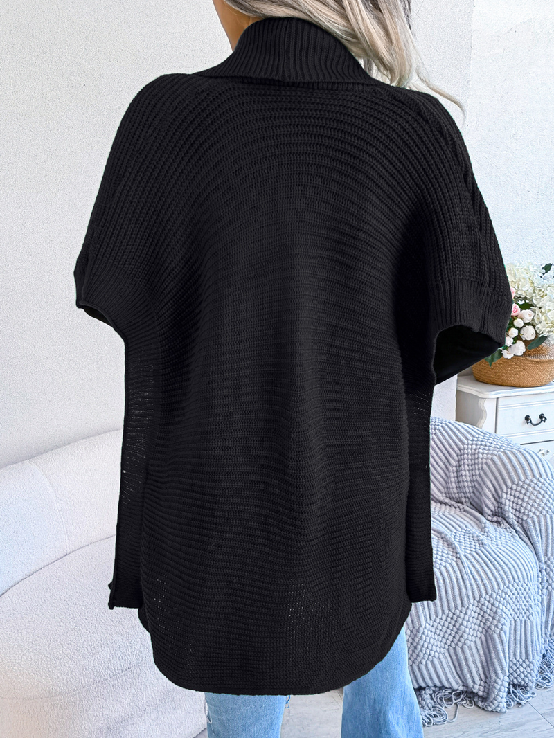 Women Knit Cardigan Open Front Sweaters Casual Coat Loose Fit Side Split Confortable Stylish Pure Color Fall_voghion.com