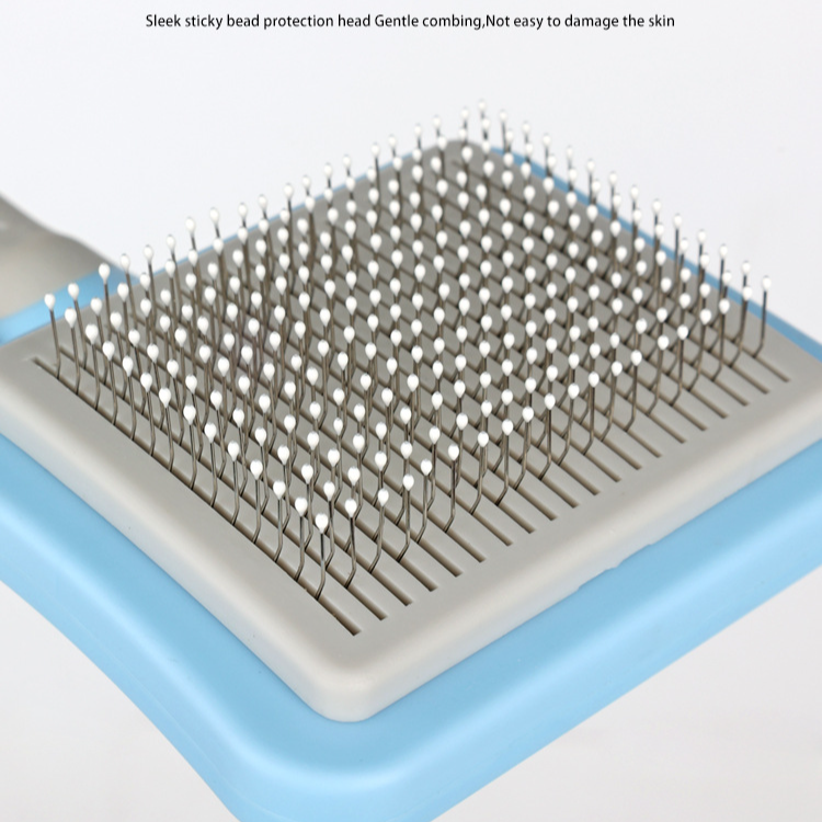 Pet comb, steel needle comb, automatic hair removal comb, cat and dog self-cleaning comb, massage to remove floating hair, one click hair removal comb_voghion.com