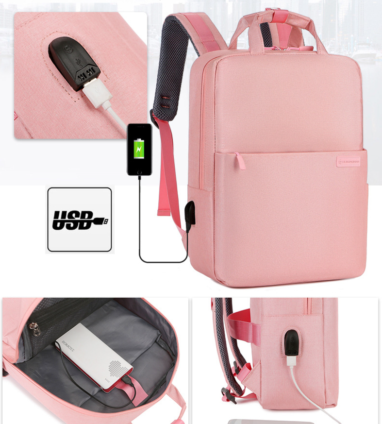 Women's Backpack Men's Business Smart Usb Computer Backpack Shoulder Travel Bag Backpack_voghion.com