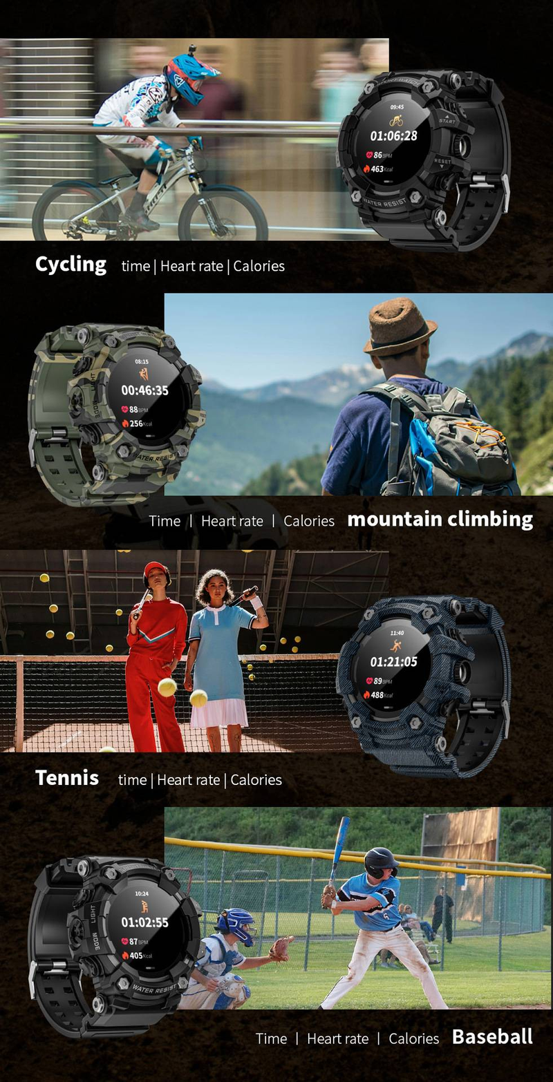 Smartwatch per sport all'aria aperta con chiamate Bluetooth, bussola e torcia_voghion.com