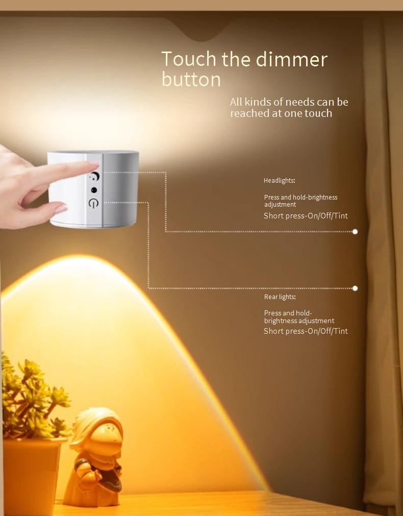 Applique murale LED rechargeable - Télécommande sans fil, aucun câblage ni perçage requis, luminosité réglable_voghion.com