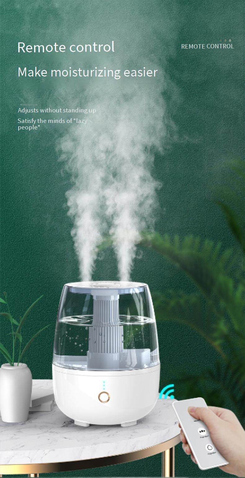90 Ultraschall-Luftbefeuchter mit Doppelnebel, Aromatherapie, Luftreinigung, 6,8 l großem Tank, 3 Modi, Fernbedienung_voghion.com