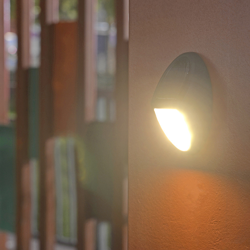 Luminária de parede solar de 10 LEDs, iluminação externa à prova d'água com luz quente/branca ajustável, ideal para iluminação de jardins, pátios e caminhos._voghion.com