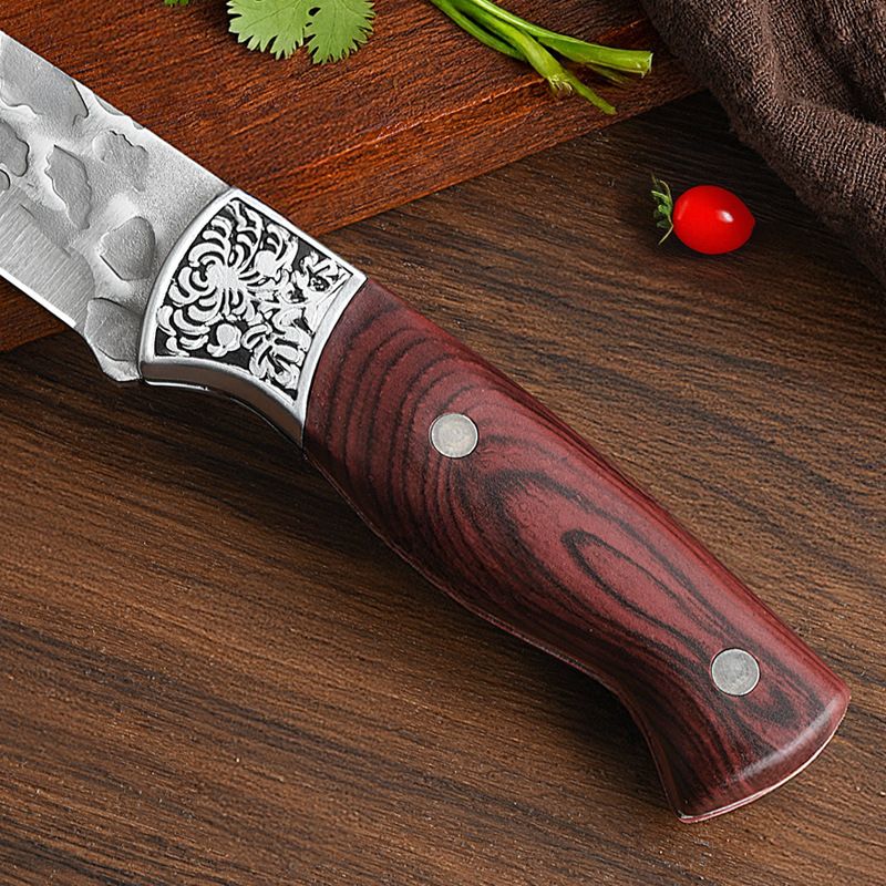 Professional Forged Boning Knife - Handcrafted Hammered Blade For Butchering, Meat Cutting & Trimming - Stainless Steel_voghion.com
