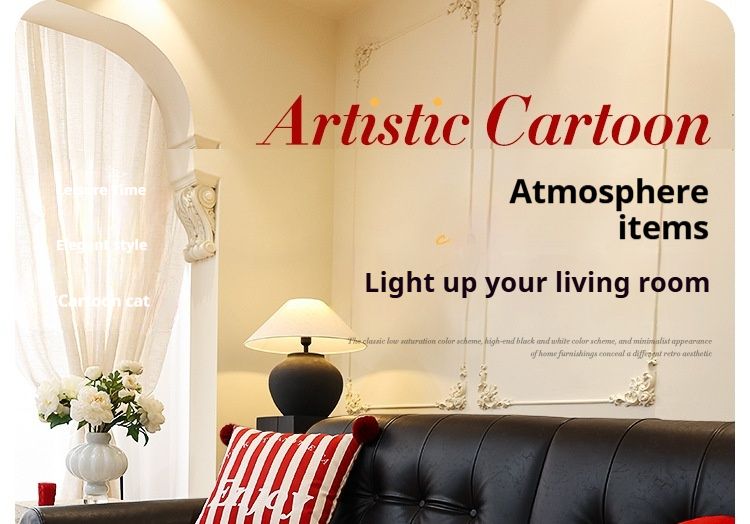 Chenille Geometric Cat Sofa Cushion Cover – Non-Slip Cartoon Print For Sectional Sofas (Stripes & Playful Animals, Red/Brown Options)_voghion.com