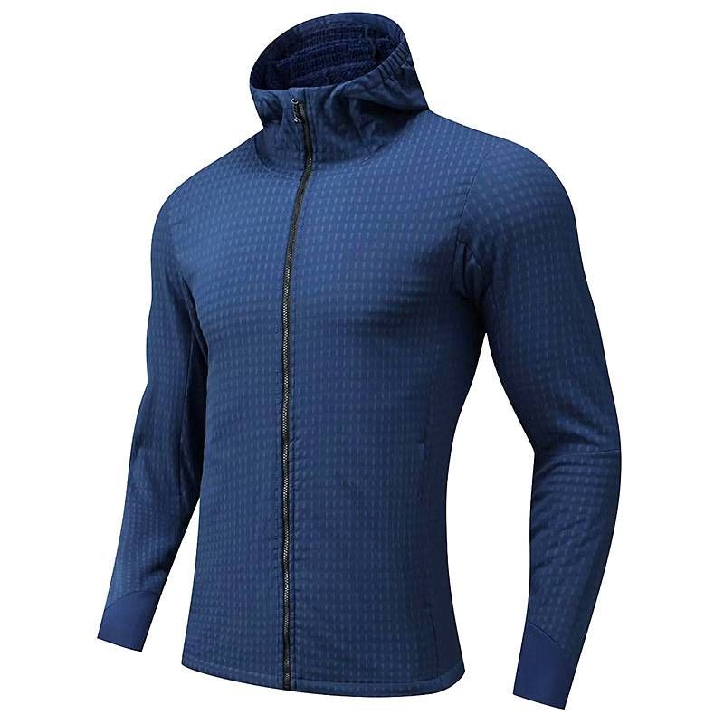 KOOSSOASIS Herren-Sportjacke, elastische, schnelltrocknende Oberbekleidung für Frühling und Sommer, Outdoor-Lauf-Fitness-Trainingsoberteil, Kapuzen-Sweatshirt-Cardigan._voghion.com