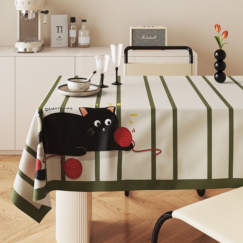 Waterproof, Oilproof, Non-washable Rectangular Dining Cloth, Tabletop Heat Insulation Tablecloth, 2025 New Living Room Tablecloths_voghion.com