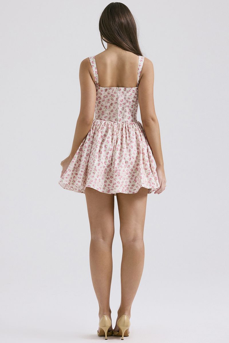Women's Clothing Sexy Summer Dress Floral Suspender Skirt Slim Fit Ballet Style Puffy Skirt_voghion.com