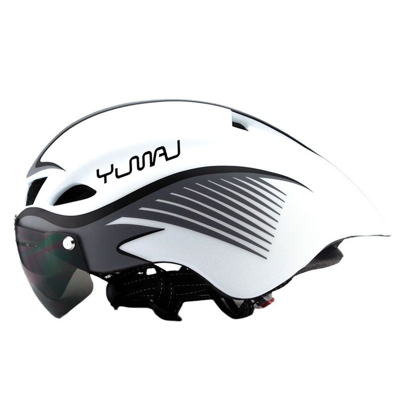 Beliebter Aero TT Rennrad-Schutzhelm mit magnetischer Windschutzscheibe und bevorzugter Schutzbrille_voghion.com