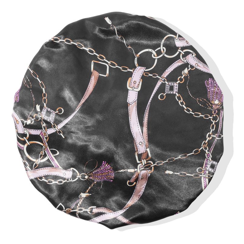 Double Layer Plant Print Nightcap - Spring Floral Design With Breathable Cotton Layers For Comfortable Sleep_voghion.com