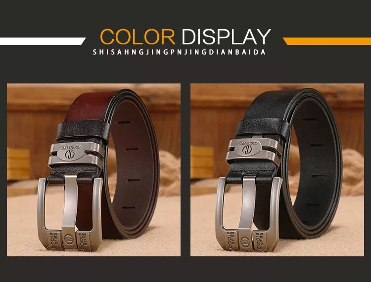 HOT Genuine Leather Cowboy Wide High Quality Buckle Belts for Men Brand Leisure Vintage Jeans Strap HQ225_voghion.com