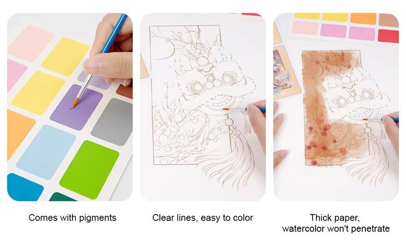 Βιβλία χρωματισμού 4 σε 1, κιτ δραστηριοτήτων ζωγραφικής με ακουαρέλα για παιδιά χωρίς ακαταστασία, ταξιδιωτικές δραστηριότητες, γενέθλια, χριστουγεννιάτικο δώρο παιχνιδιού για εφήβους και ενήλικες αρχάριους_voghion.com