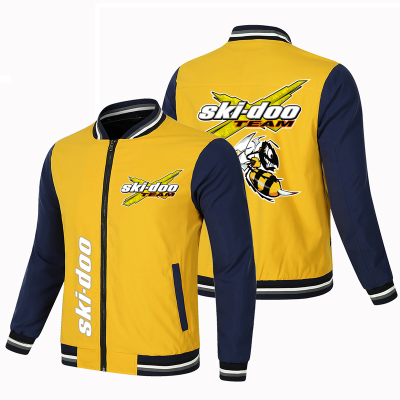 Neue trendige Jacke mit Auto-Logo für Frühling und Herbst, stilvoller, vielseitiger Punk-Reißverschluss-Mantel für Herren_voghion.com